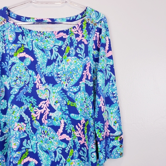 Lilly Pulitzer Corsica Blue Turtle Villa Sophie - Picture 3 of 10